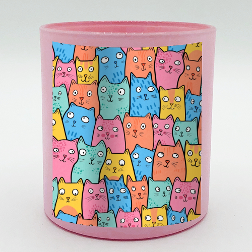 Cat Crowd - scented candle by Drawn to Cats
