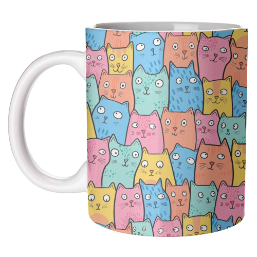 Cat Crowd - unique mug by Drawn to Cats