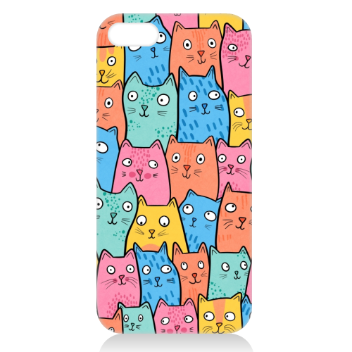 Cat Crowd - unique phone case by Drawn to Cats