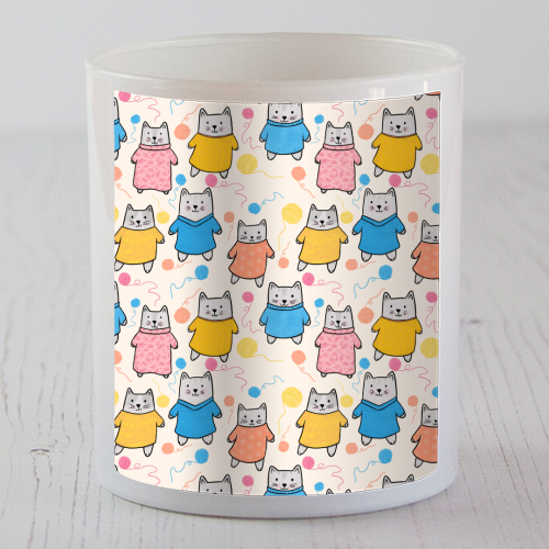 Wooly Kittens - scented candle by Drawn to Cats