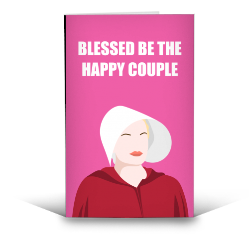Blessed Be The Happy Couple - funny greeting card by Adam Regester