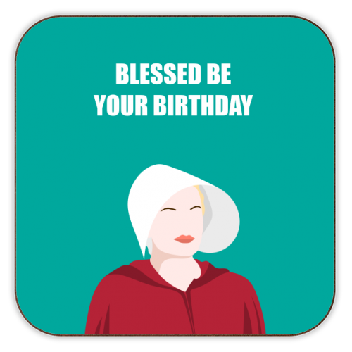 Blessed Be Your Birthday - personalised beer coaster by Adam Regester