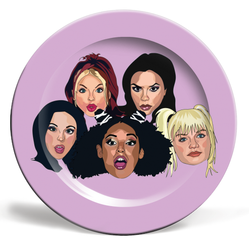 Spice Girls Collection - ceramic dinner plate by Catherine Critchley.