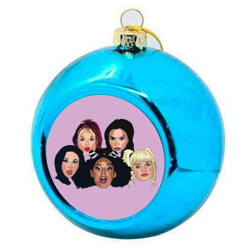 Spice Girls Collection - colourful christmas bauble by Catherine Critchley.