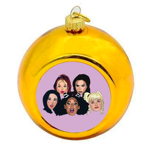 Spice Girls Collection - colourful christmas bauble by Catherine Critchley.