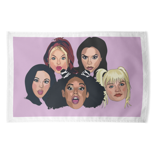 Spice Girls Collection - funny tea towel by Catherine Critchley.