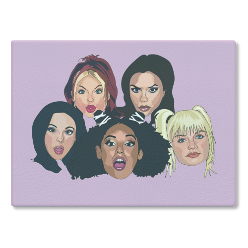 Spice Girls Collection - glass chopping board by Catherine Critchley.