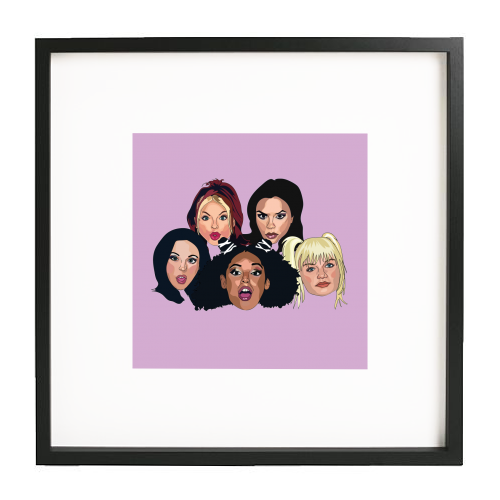 Spice Girls Collection - white/black framed print by Catherine Critchley.