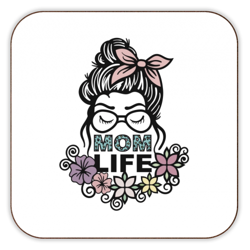 Mom life - personalised beer coaster by Cheryl Boland