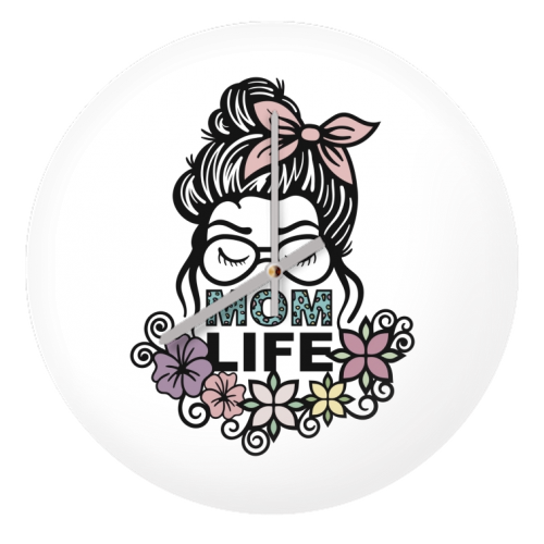 Mom life - quirky wall clock by Cheryl Boland
