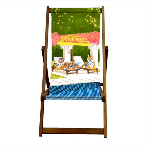 Tiger Vacay - canvas deck chair by Uma Prabhakar Gokhale