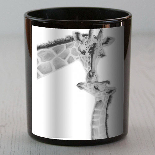 Mother and Baby Giraffe - scented candle by LIBRA FINE ARTS