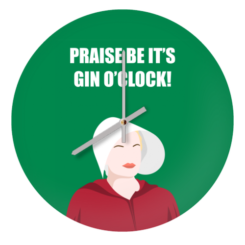 Gin O'Clock - quirky wall clock by Adam Regester