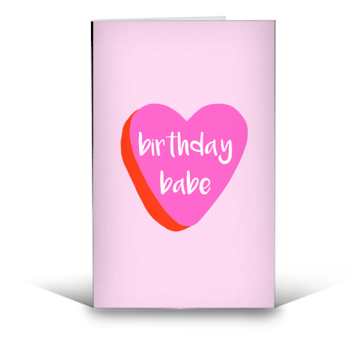 Birthday Babe - funny greeting card by Eloise Davey