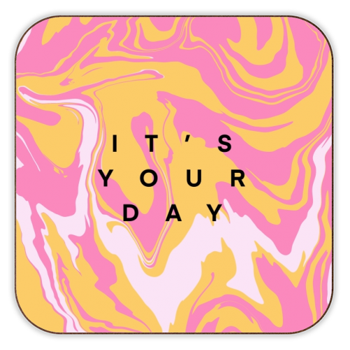 It's Your Day - personalised beer coaster by Eloise Davey