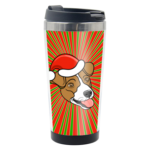 Jack Russell Pawsome Christmas Wishes - photo water bottle by Adam Regester