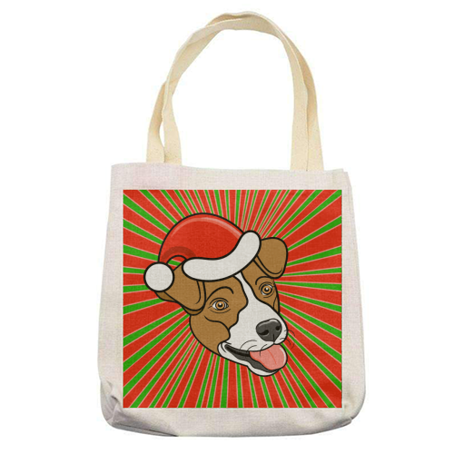 Jack Russell Pawsome Christmas Wishes - printed tote bag by Adam Regester