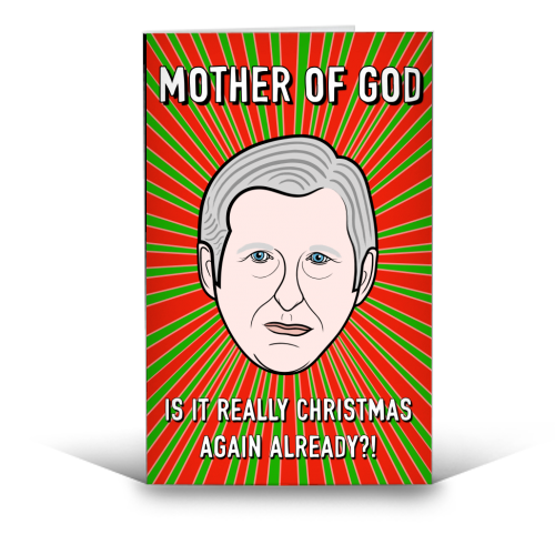 Mother Of God Christmas Greeting - funny greeting card by Adam Regester