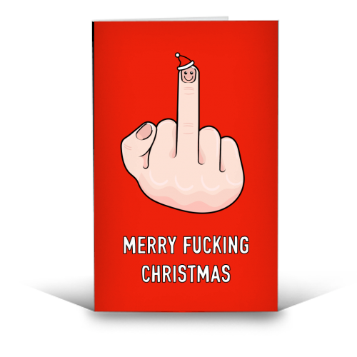 Merry Fucking Christmas - funny greeting card by Adam Regester
