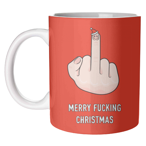 Merry Fucking Christmas - unique mug by Adam Regester