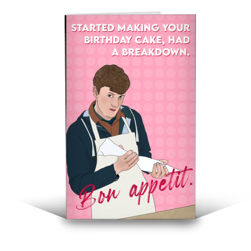 Bon Appetit - funny greeting card by Pink and Pip