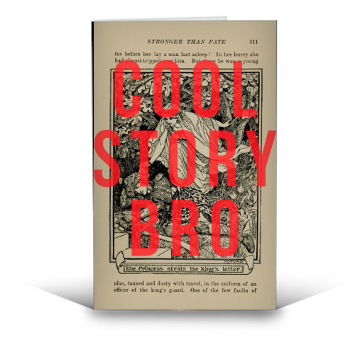 Cool Story Bro - funny greeting card by The 13 Prints