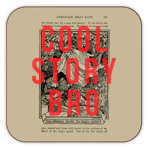 Cool Story Bro - personalised beer coaster by The 13 Prints