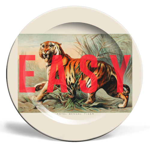 Easy Tiger - ceramic dinner plate by The 13 Prints