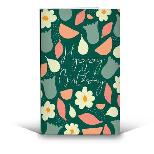 Birthday Garden - funny greeting card by Lea Velasquez