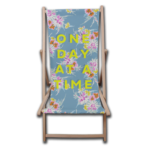 ONE DAY AT A TIME FLORAL - canvas deck chair by PEARL & CLOVER