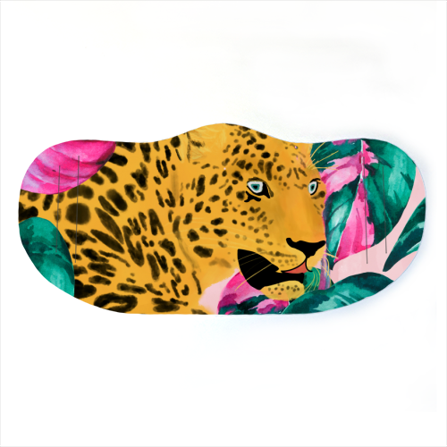 Urban Jungle Leopard - face cover mask by cadinera