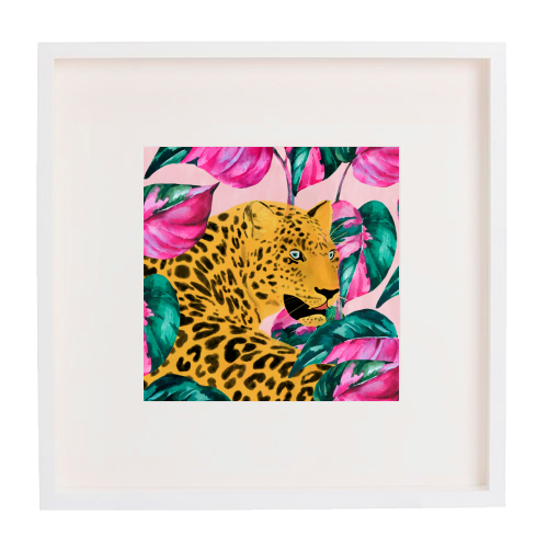Urban Jungle Leopard - framed poster print by cadinera
