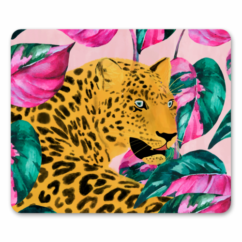 Urban Jungle Leopard - funny mouse mat by cadinera
