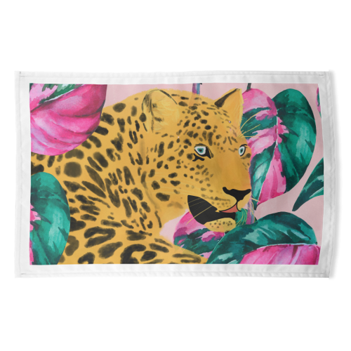 Urban Jungle Leopard - funny tea towel by cadinera