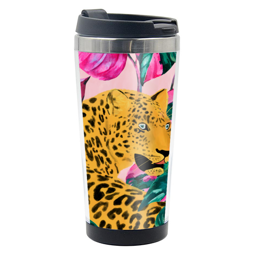 Urban Jungle Leopard - photo water bottle by cadinera