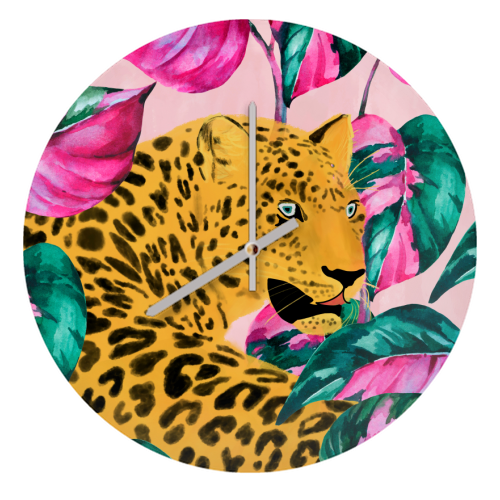 Urban Jungle Leopard - quirky wall clock by cadinera
