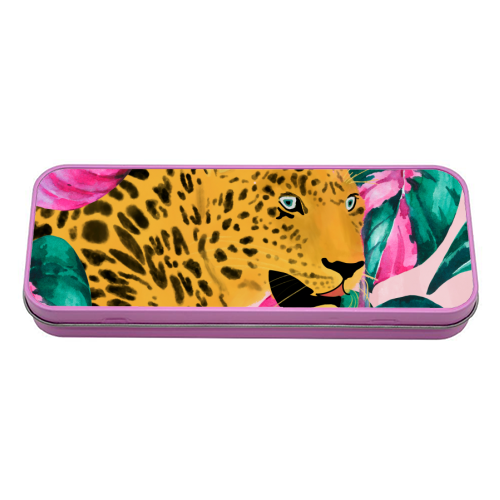 Urban Jungle Leopard - tin pencil case by cadinera