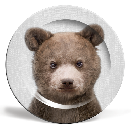 Baby Bear - Colorful - ceramic dinner plate by Gal Design