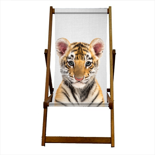 Baby Tiger - Colorful - canvas deck chair by Gal Design