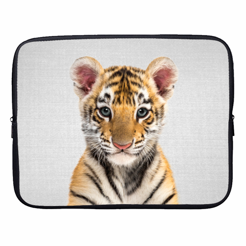 Baby Tiger - Colorful - designer laptop sleeve by Gal Design