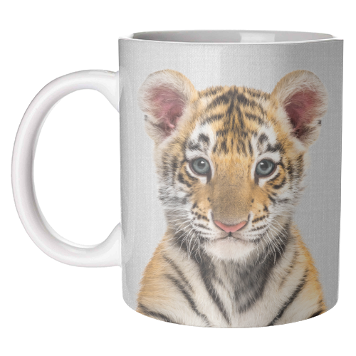 Baby Tiger - Colorful - unique mug by Gal Design