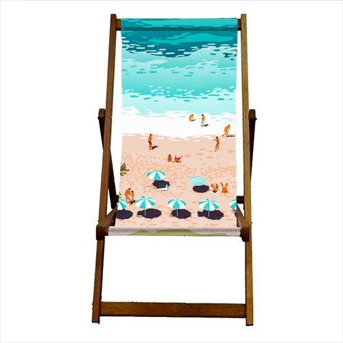 Dream in Colors Borrowed from The Sea - canvas deck chair by Uma Prabhakar Gokhale