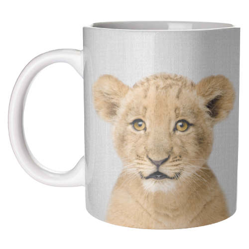 Baby Lion - Colorful - unique mug by Gal Design
