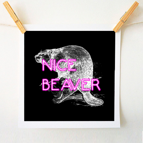 Nice Beaver - A1 - A4 art print by Wallace Elizabeth