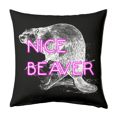 Nice Beaver - designed cushion by Wallace Elizabeth