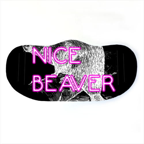 Nice Beaver - face cover mask by Wallace Elizabeth