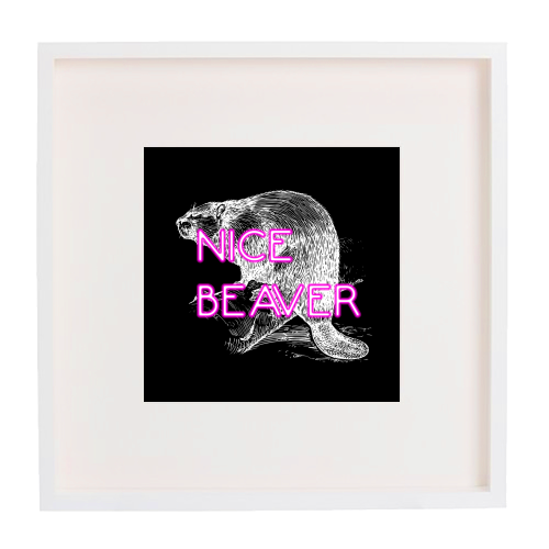 Nice Beaver - framed poster print by Wallace Elizabeth