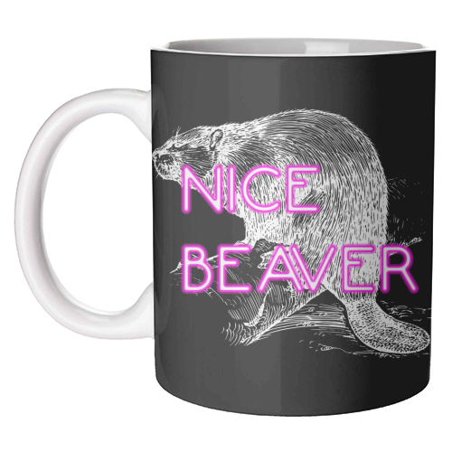 Nice Beaver - unique mug by Wallace Elizabeth