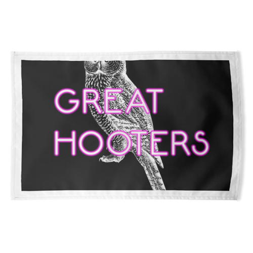 Great Hooters - funny tea towel by Wallace Elizabeth