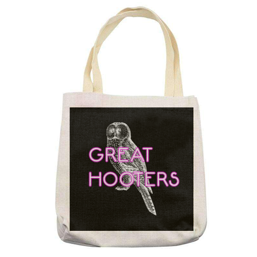 Great Hooters - printed tote bag by Wallace Elizabeth